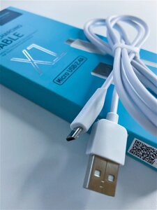Кабель HOCO X1 USB - micro USB 1 метр, белый