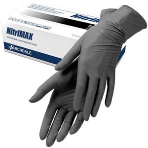 Нитриловые перчатки Nitrimax (черные), размер XS, S, M, L, XL