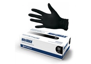 Нитриловые перчатки Nitrimax (черные), все размеры