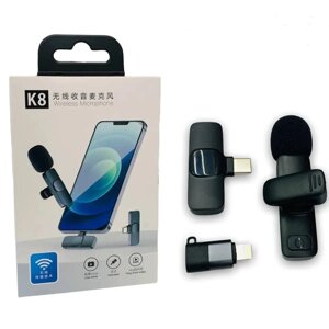 Беспроводной петличный микрофон для IOS Wireless Microphone K8