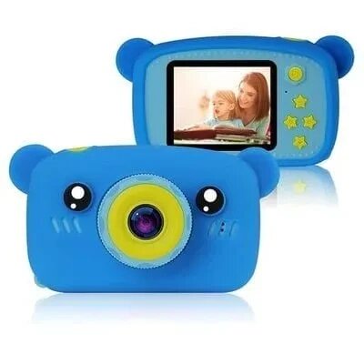 Детский цифровой фотоаппарат Мишка, Синий от компании Magicmarket - фото 1