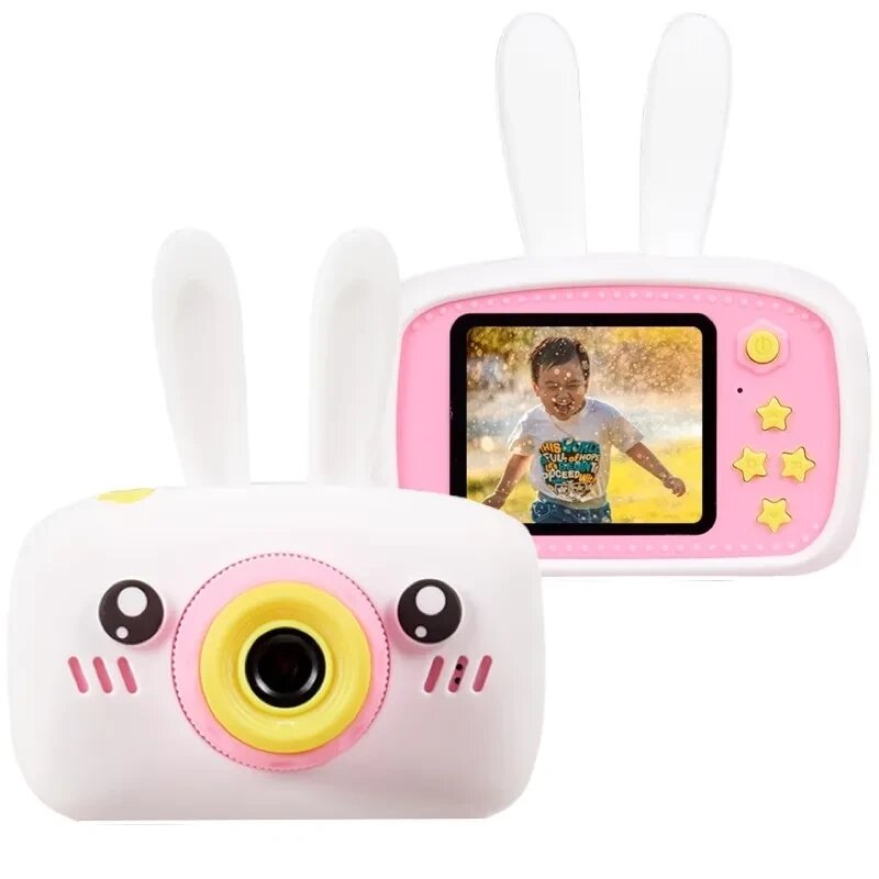 Детский фотоаппарат Gsmin Fun Camera Rabbit, белый от компании Magicmarket - фото 1