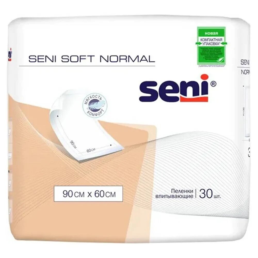 Пеленки впитывающие Seni Soft Normal 90х60 см, 30шт от компании Magicmarket - фото 1