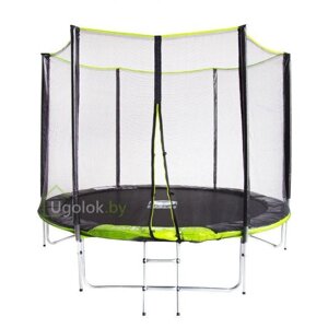 Батут с защитной сеткой Fitness Trampoline GREEN 8 FT Extreme