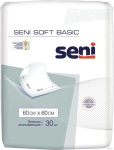 Пеленки впитывающие Seni Soft Basic 60см х 60см,30 шт