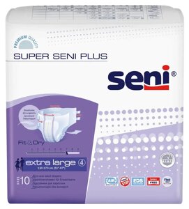 Подгузники для взрослых Super Seni plus extra large, 10 шт (130-170 см)