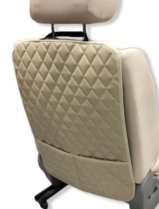 Защитная накидка на спинку переднего сиденья (защита от детских ног) c карманами из экокожи