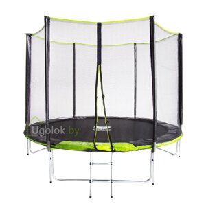 Батут с защитной сеткой Fitness Trampoline GREEN 8 FT Extreme