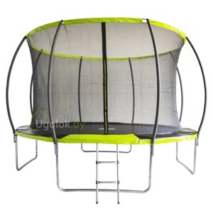 Батут с внутренней сеткой Fitness Trampoline GREEN 12 FT Extreme Inside
