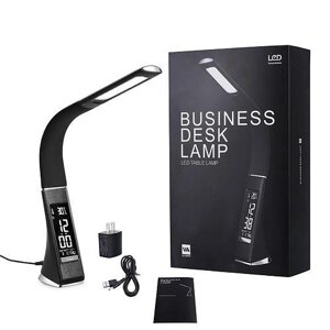Настольная Бизнес лампа, светильник сенсорный: будильник, календарь, часы и термометром (Business Desk Lamp)