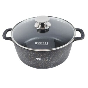 Кастрюля с мраморным покрытием 5.5л Kelli KL-4092-24