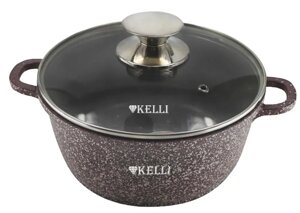 Кастрюля с гранитным покрытием 5,5л Kelli KL-4091-24