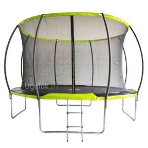Батут с внутренней сеткой Fitness Trampoline GREEN 12 FT Extreme Inside