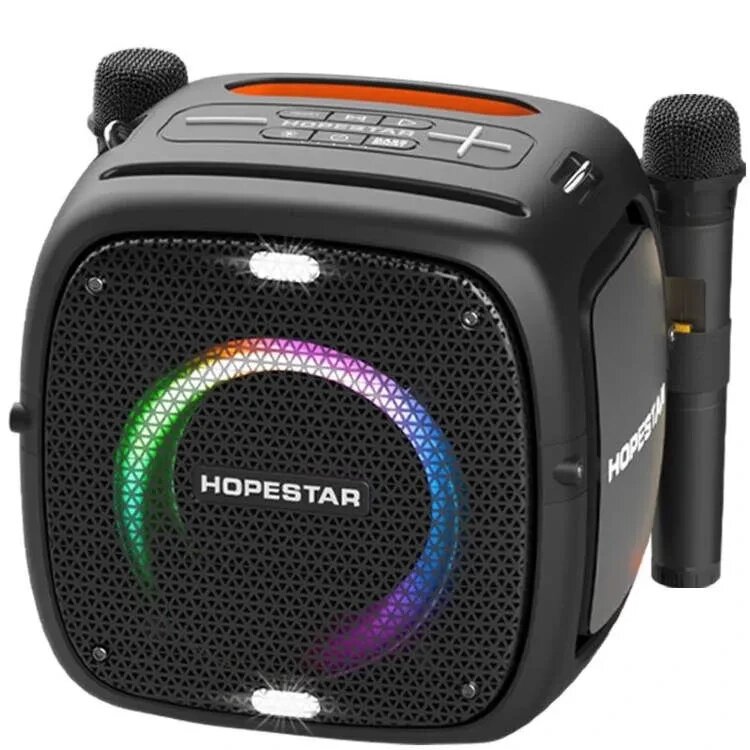 Портативная Колонка Hopestar Party One 80 Вт, с двумя беспроводными микрофонами от компании Magicmarket - фото 1