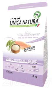 Сухой корм для собак Unica Natura Mono для средних и крупных пород форель