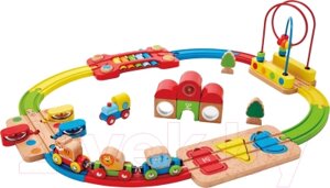 Железная дорога игрушечная Hape Железная дорога. Радужная головоломка / E3826-HP