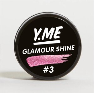 ГЕЛЬ-КРАСКА Жидкая слюда Y. me Glamour Shine Pink #3