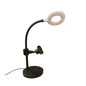 Лампа УФ "Пончик" на подставке 102C с держателем для телефона, цвет: чёрный