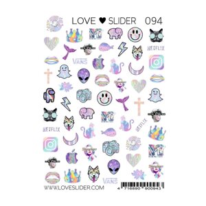Слайдер Crazy Shine Nails mini LOVE SLIDER 094 (7x10)