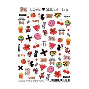 Слайдер Crazy Shine Nails mini LOVE SLIDER 136 (7x10)