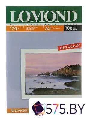 Фотобумага Lomond Матовая двухстороняя А3 170 г/кв. м. 100 листов (0102012) от компании Beltrend - фото 1