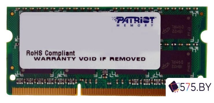 Оперативная память Patriot Signature 4GB DDR3 SO-DIMM PC3-10600 (PSD34G13332S) от компании Beltrend - фото 1