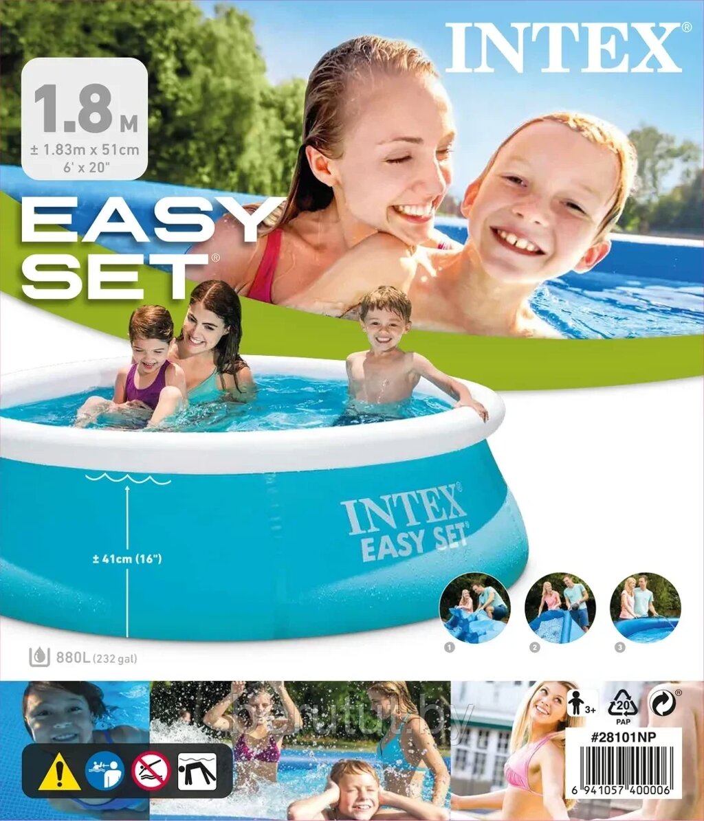 28101NP Бассейн надувной для дачи Intex Easy Set 183x51 см от компании MyMarket - фото 1