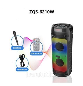 Акустическая колонка напольная Bluetooth ZQS-6210W с микрофоном