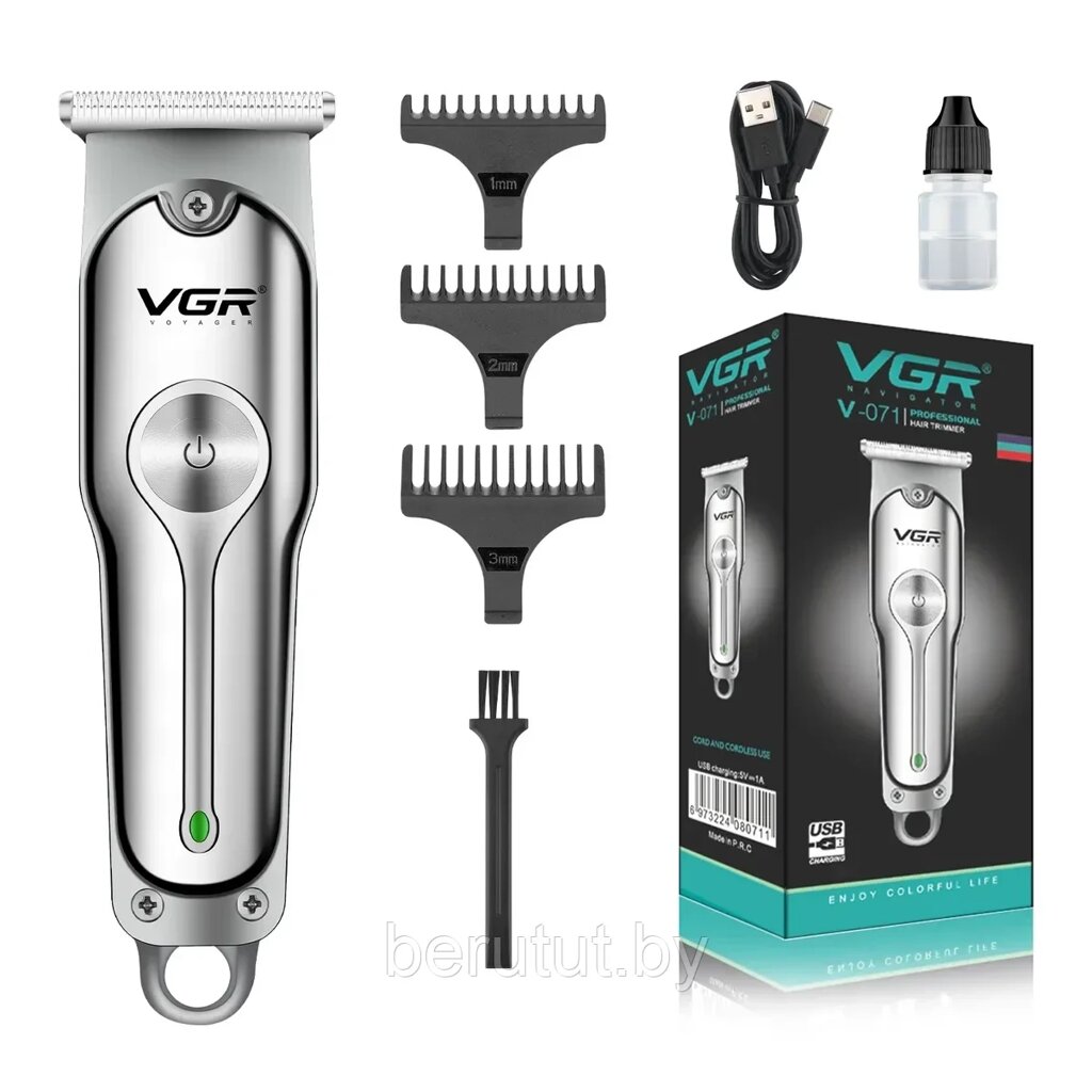 Беспроводной триммер для бороды и усов VGR V-071 Professional Hair Trimmer / Машинка для стрижки волос от компании MyMarket - фото 1