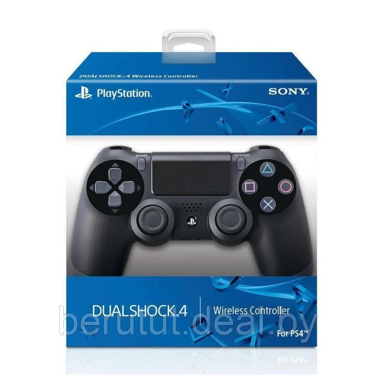 Геймпад - джойстик для PS4 беспроводной DualShock 4 Wireless Controller (Чёрный) реплика от компании MyMarket - фото 1