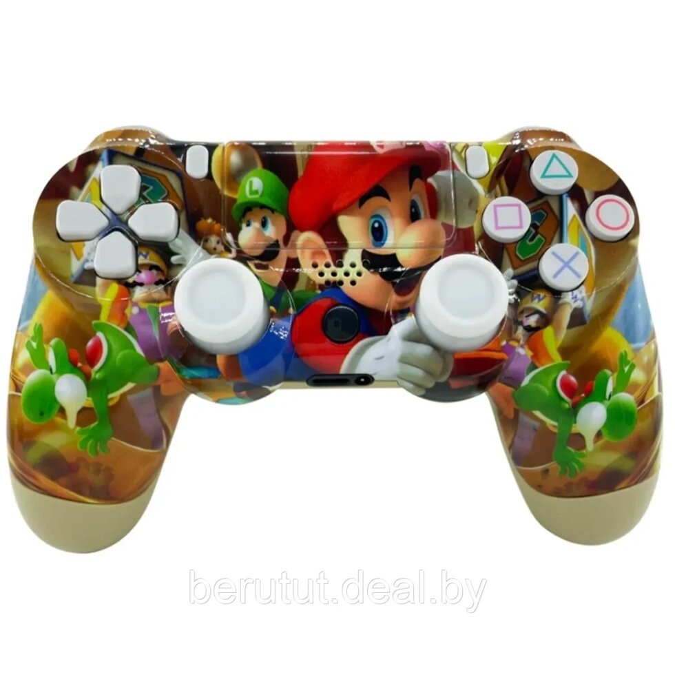 Геймпад - джойстик для PS4 беспроводной DualShock 4 Wireless Controller (MARIO) реплика от компании MyMarket - фото 1