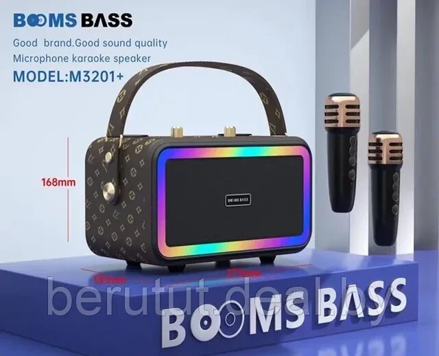 Караоке система для дома BOOMSBASS M3201+ с 2 микрофонами от компании MyMarket - фото 1
