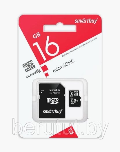 Карта памяти microSDHC Class 10 16GB Smartbuy от компании MyMarket - фото 1