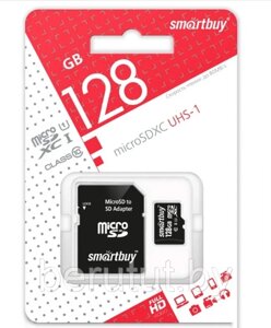 Карта памяти microSDXC Class 10 128GB Smartbuy
