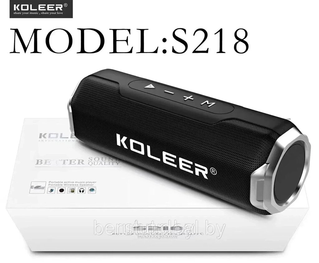Колонка музыкальная портативная Bluetooth KOLEER S218 от компании MyMarket - фото 1