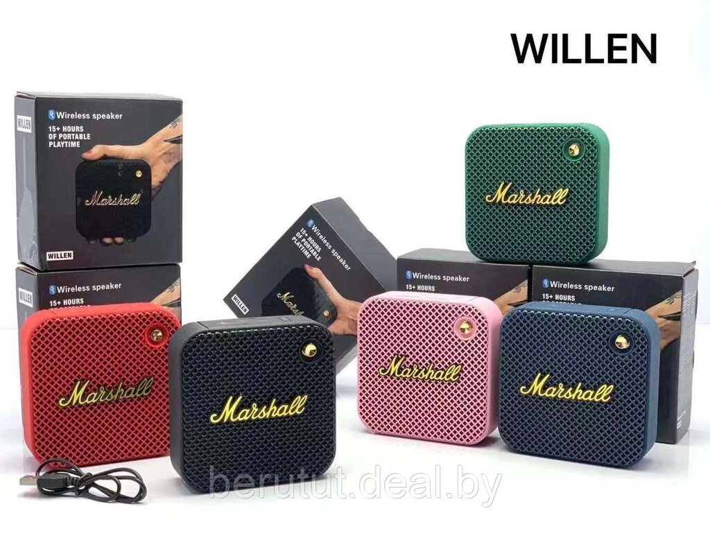 Колонка музыкальная портативная Bluetooth Marshall Mini (реплика) от компании MyMarket - фото 1