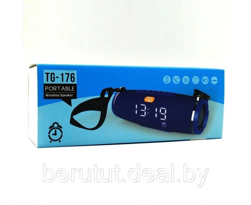 Колонка музыкальная портативная Bluetooth TG-176 с часами и будильником от компании MyMarket - фото 1