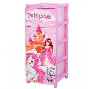 Комод с ящиками пластиковый Замок с принцессой