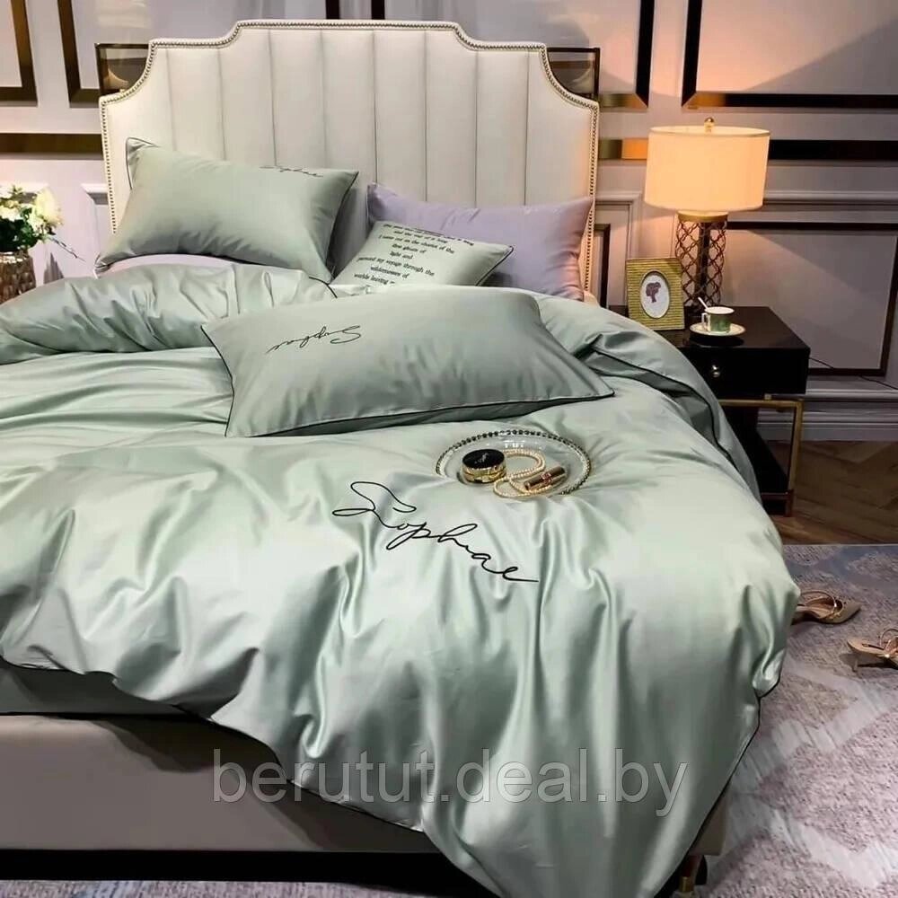 Комплект постельного белья 2-x спальный MENCY ЖАТКА Светло зеленый от компании MyMarket - фото 1