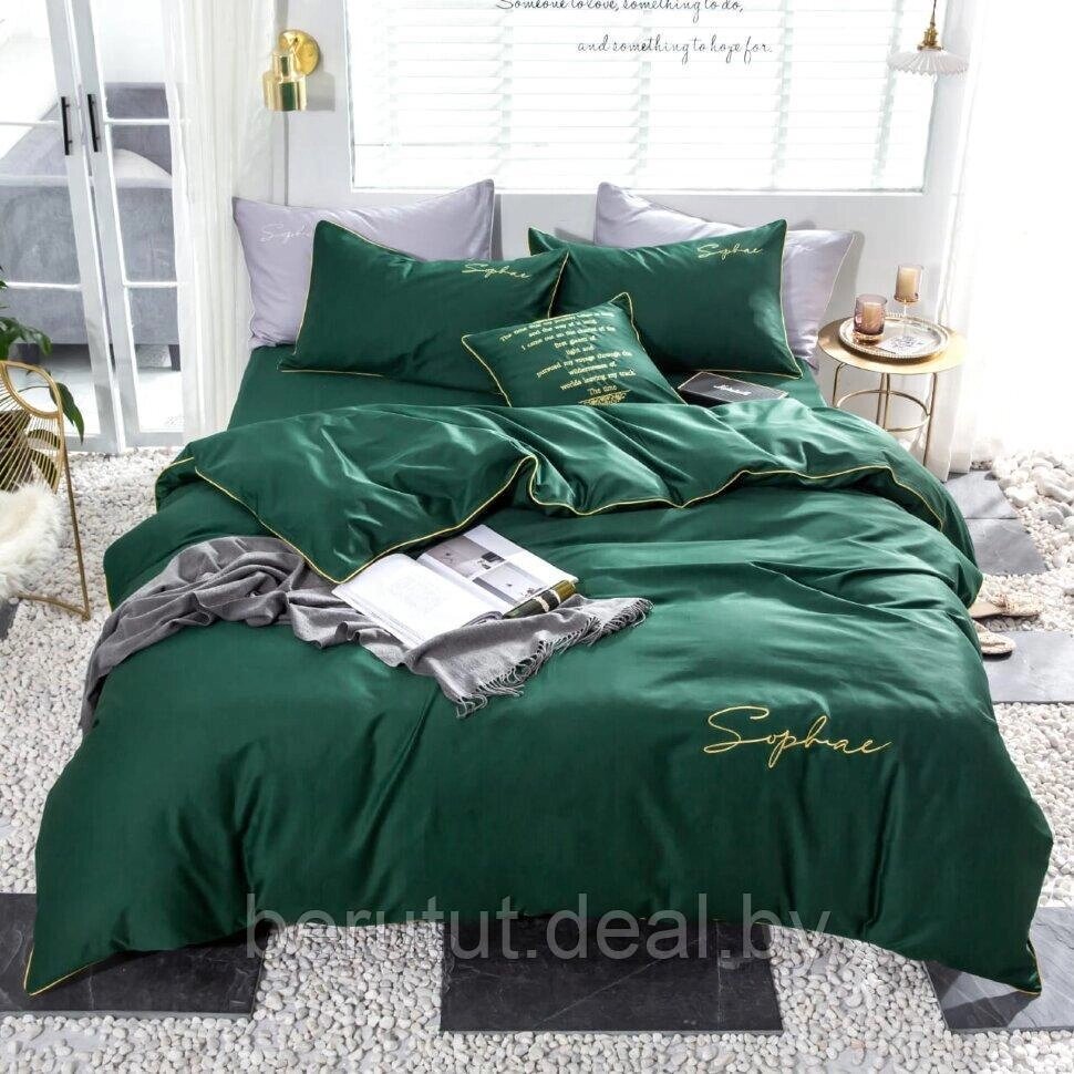 Комплект постельного белья 2-x спальный MENCY ЖАТКА Зеленый от компании MyMarket - фото 1