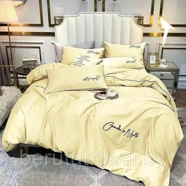 Комплект постельного белья 2-x спальный MENCY ЖАТКА Желтый от компании MyMarket - фото 1
