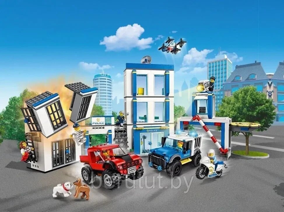 Конструктор для детей City полицейский участок 785 деталей аналог Лего от компании MyMarket - фото 1