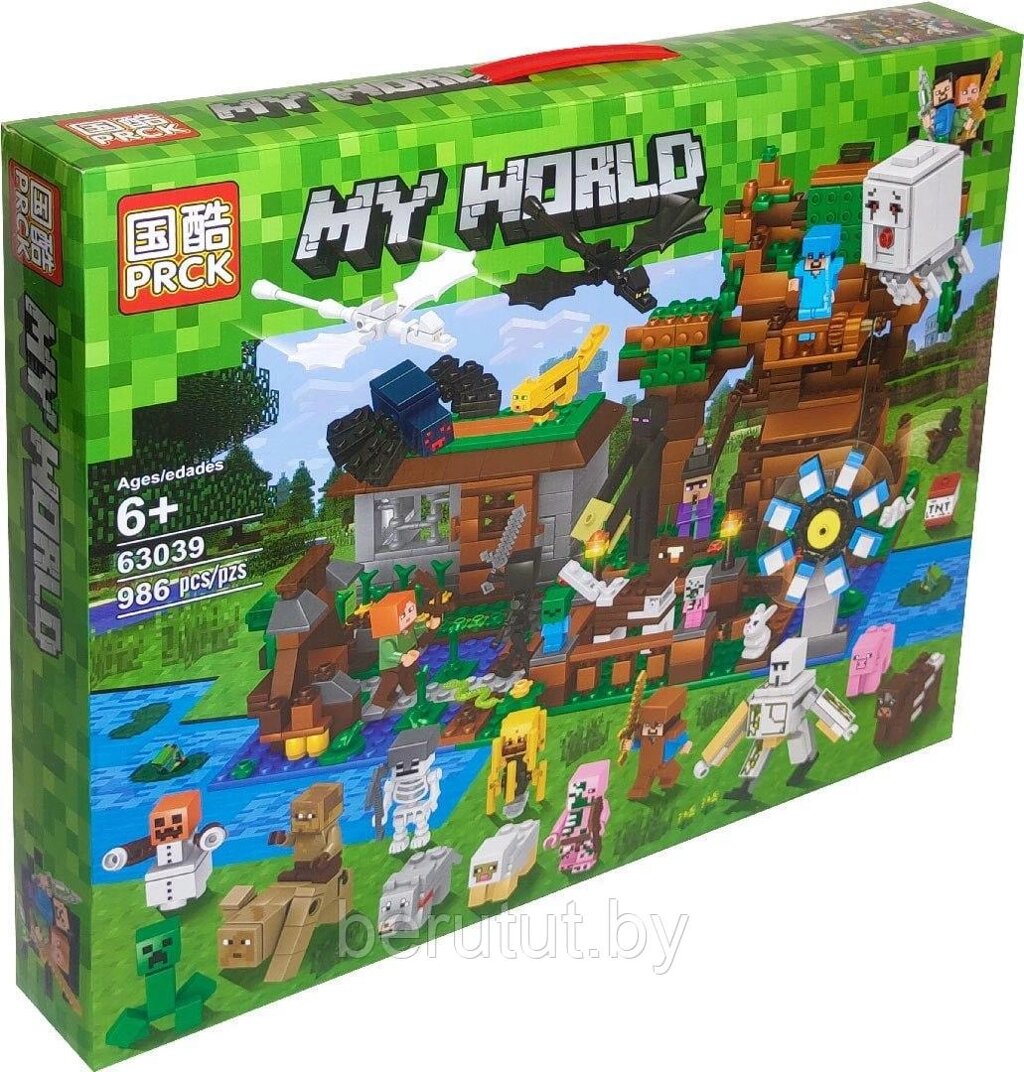 Конструктор Майнкрафт Загородный дом My World 986 деталей аналог Лего от компании MyMarket - фото 1