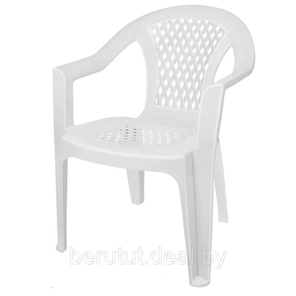 Кресло пластиковое садовое Белое ЭльфПласт от компании MyMarket - фото 1
