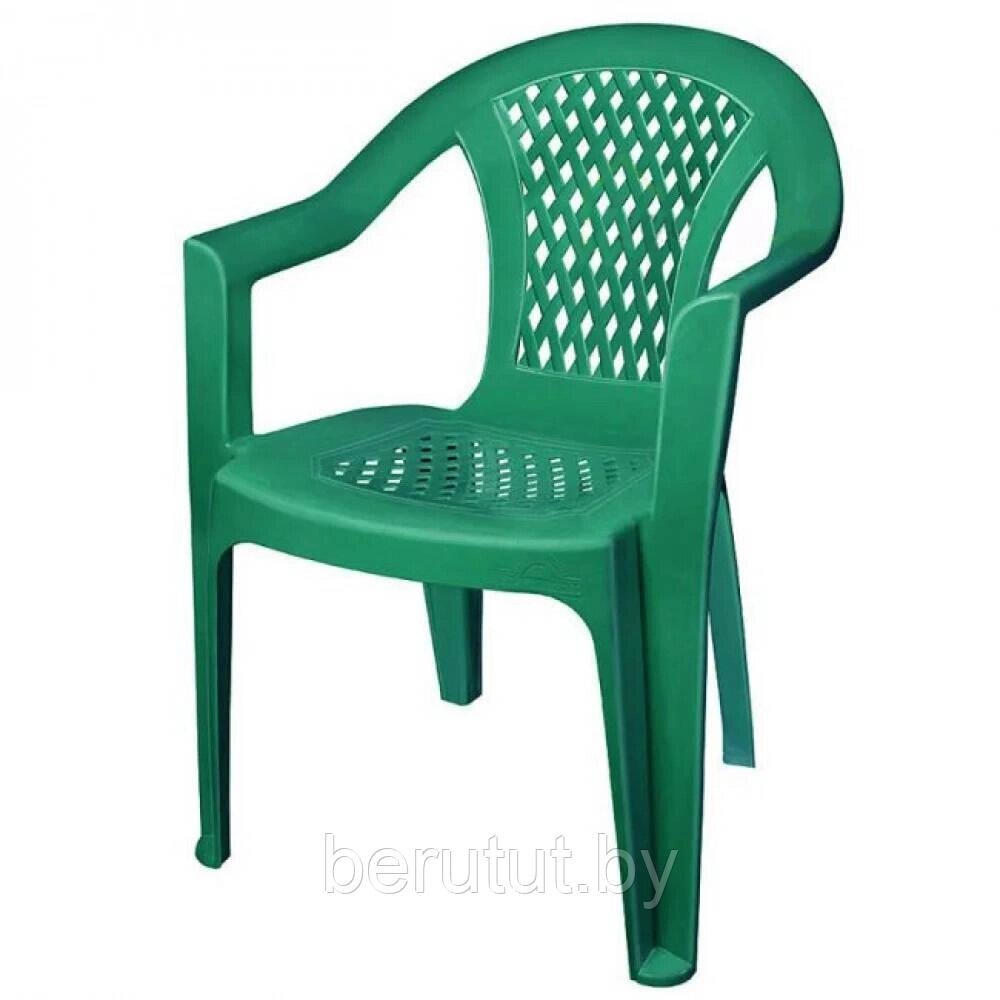 Кресло пластиковое садовое Зелёное ЭльфПласт от компании MyMarket - фото 1