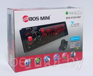 Магнитола в машину 1 din Bluetooth с пультом на руль BOS-MINI BOS-XY2611SBT