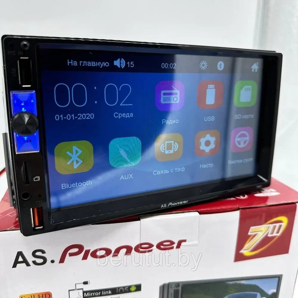 Магнитола в машину 1 din с экраном 7" Bluetooth Pioneer 7801 от компании MyMarket - фото 1