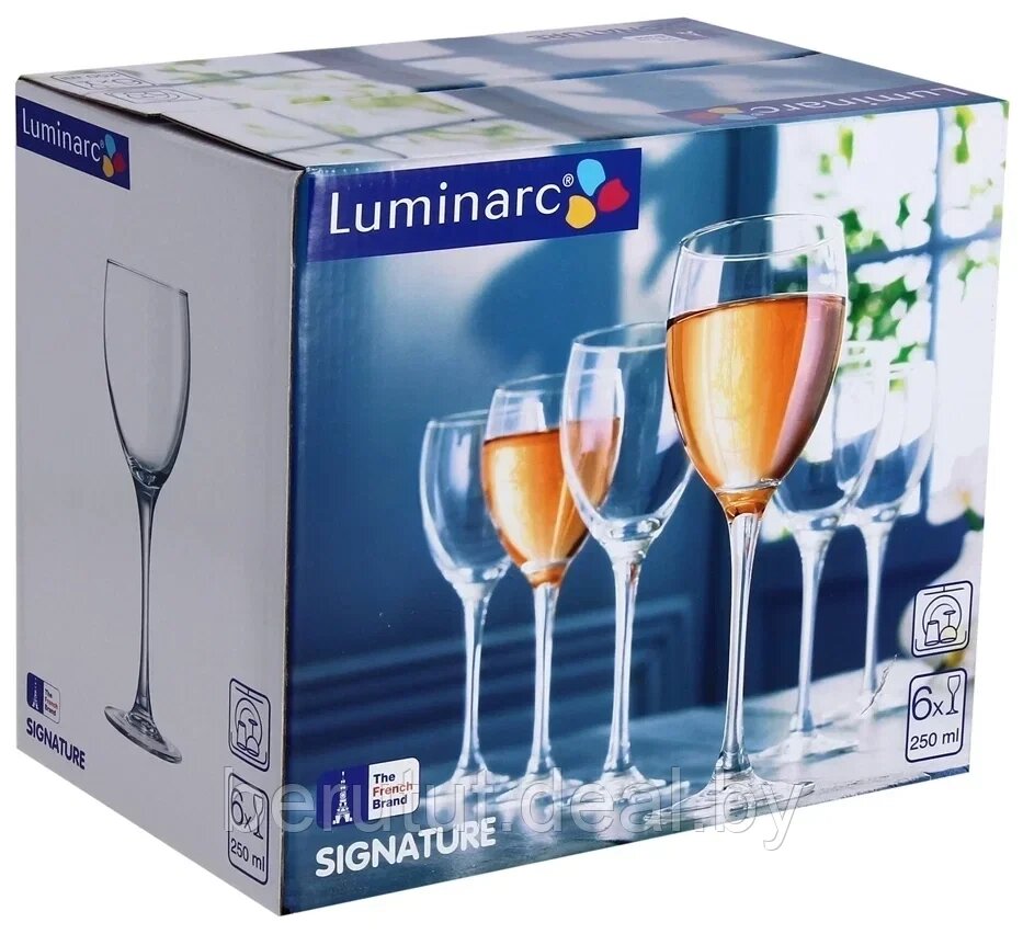 Набор бокалов для вина 6 шт. 250 мл Luminarc Signature от компании MyMarket - фото 1