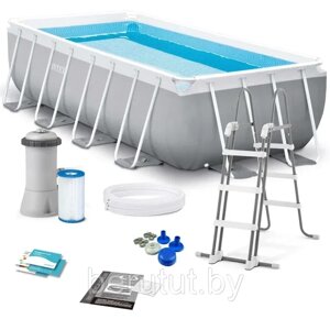 Бассейн каркасный INTEX 26790NP Prism Frame Rectangular с фильтр-насосом 400х200х122 см