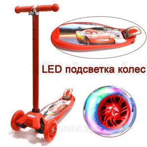 Самокат трехколесный детский для мальчиков Scooter Maxi Тачки